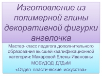 Изготовление из полимерной глины поделки декоративного ангелочка