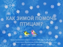 как помочь птицам зимой.