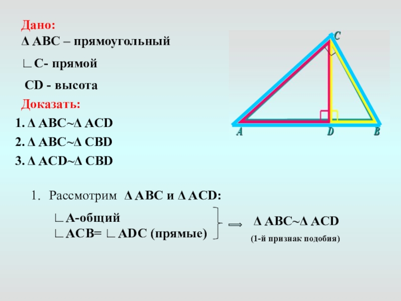 Докажите что высота ам треугольника авс. Высота из прямого угла прямоугольного треугольника. Пропорциональные отрезки в прямоугольном треугольнике задачи. Подобие прямоугольных треугольников. Свойства высоты в прямоугольном треугольнике.