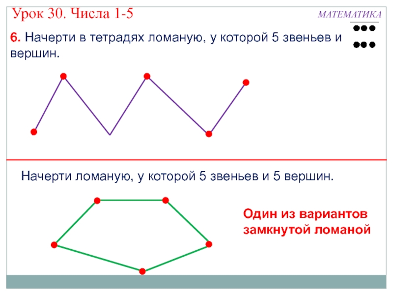 Ломаная из 8 звеньев рисунок