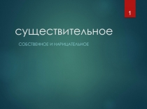 Презентация по русскому языку Собственные и нарицательные существительные