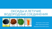 Презентация по химии на тему Оксиды и летучие водородные соединения (8 класс)