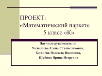 Презентация по математике по теме:  Математический паркет
