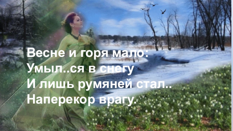 Горя мало. Весне и горя мало. Весне и горя мало умылася в снегу и лишь румяней стала наперекор врагу. Картинки весне и горя мало. Весне и горя мало стих.