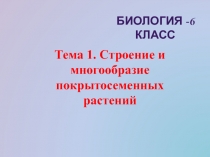Презентация по биологии (6 класс ФГОС) к теме №1 (1 четверть)