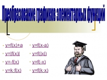 Презентация по алгебре на тему Преобразование графиков функций (10-11 класс)