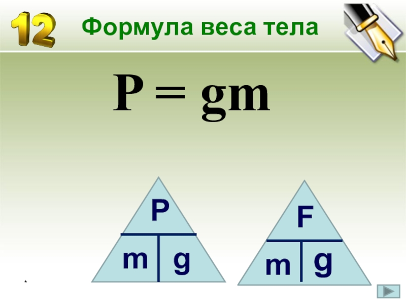 Вес изображения формула