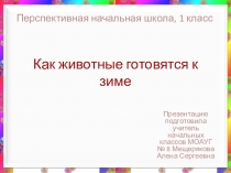 Презентация к уроку окружающего мира Как животные к зиме готовятся