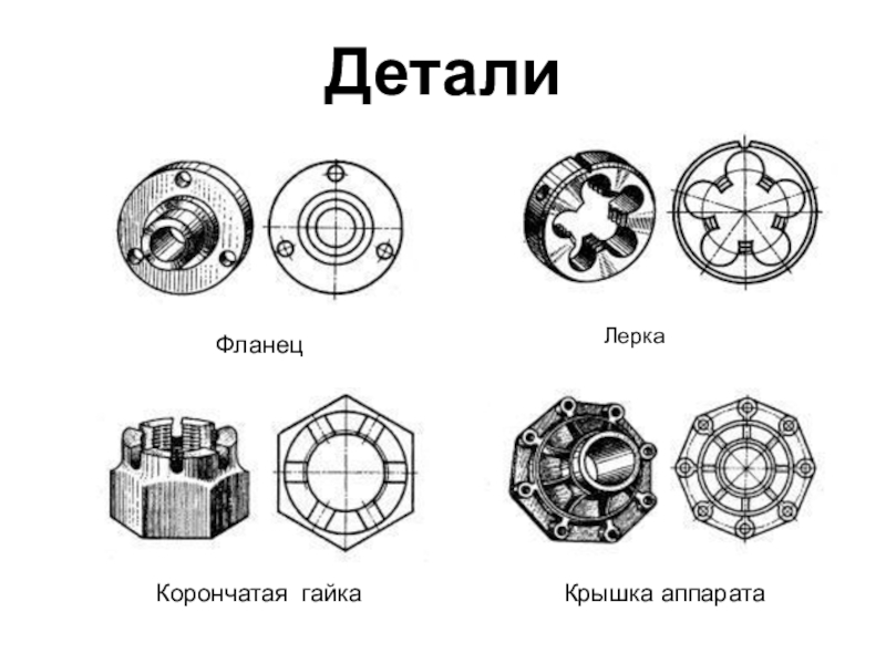 Укажите наглядное изображение корончатой гайки