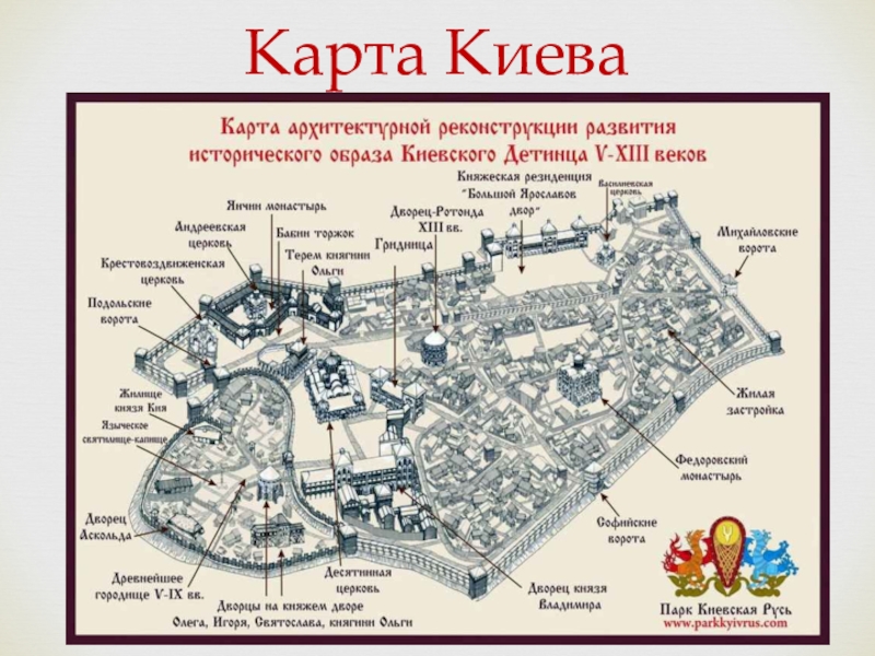 Древний киев карта