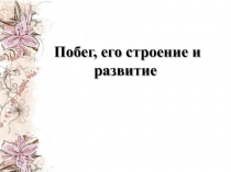 Презентация по биологии Побег (6 класс)