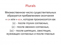 Презентация к уроку английского языка на тему Множественное число имен существительных