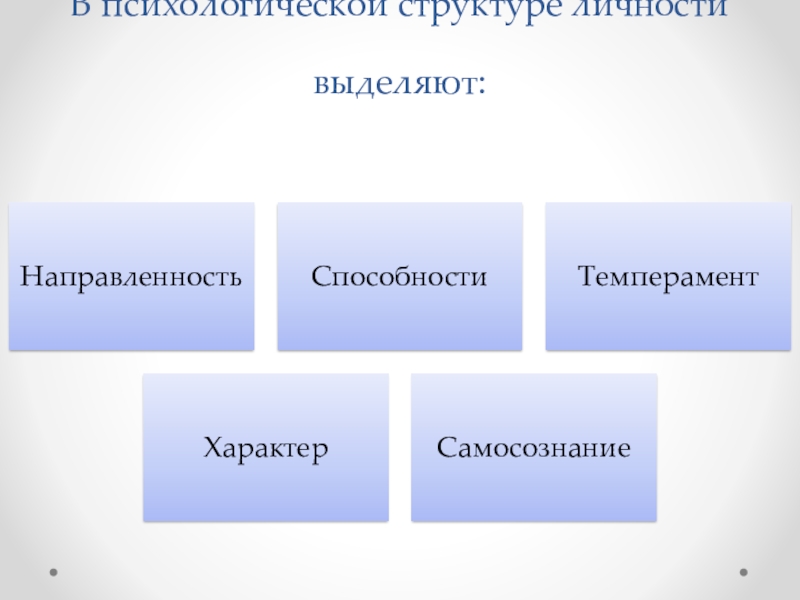 Структура личности. Психологическая структура личности. Сообщение о выделяющейся личности.