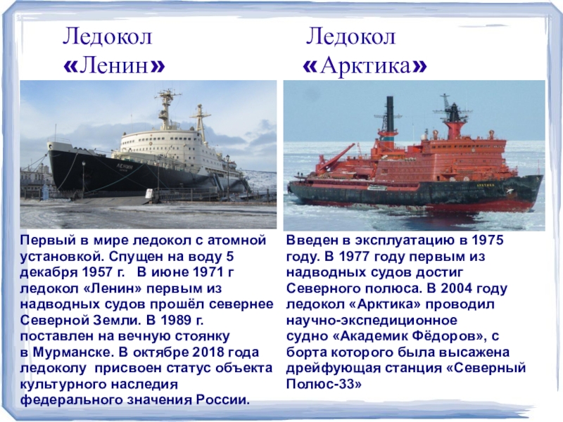 Действующие ледоколы россии окружающий мир 1
