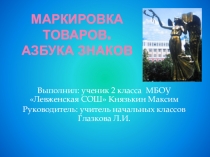 Исследовательская работа на тему Маркировка товаров. Азбука знаков