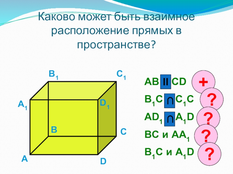 Каково взаимное расположение прямых