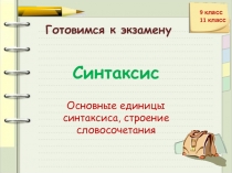 Презентация по русскому языку на тему Синтаксис. Строение и виды связи слов в словосочетании (9, 11 класс)