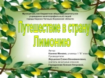 Презентация исследовательской работы Путешествие в страну Лимонию