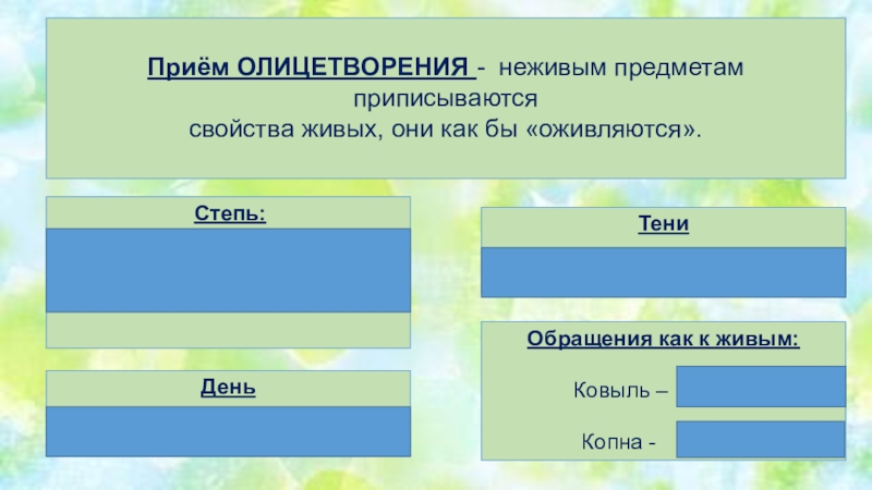 Прием олицетворения. Приемы одушевления живого. Придание неживому предмету свойств живого. Свойства неживого приписываются свойства живого это что. Неживым предметам приписываются качества.