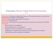 Презентация по английскому языку на тему Погода. Simple Future и оборот to be going to