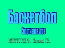 Презентация Спортивные игры Баскетбол