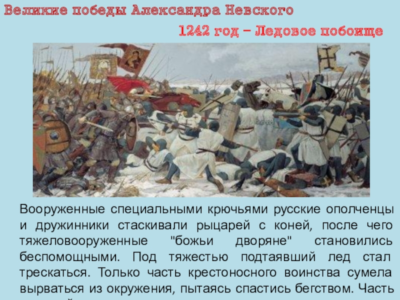 Победы невского. Александр Невский Ледовое побоище краткое. Ополченцы 1242 Ледовое побоище. Подвиг Невского Ледовое побоище. Ледовое побоище текст.