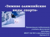 Презентация по физической культуре Зимние олимпийские виды спорта