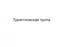 Презентация Туристическая тропа для проведения в загородном или школьном летнем лагере.