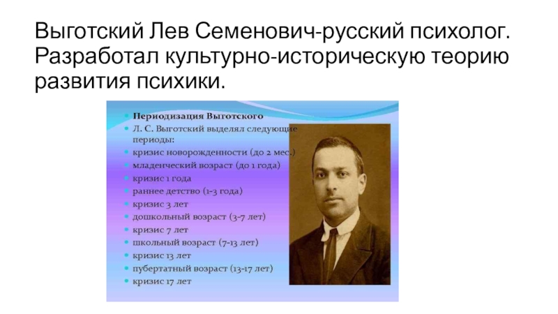 Исторический выготский. Выготский Лев Семенович культурно-историческая теория кратко. Выготский Лев Семенович теория личности. Критика культурно исторической теории Выготского. Лев Семенович Выготский культурно историческая концепция.