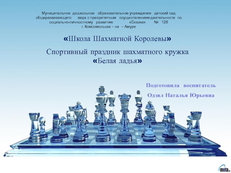 Презентация Презентация к спортивному празднику Школа Шахматной королевы