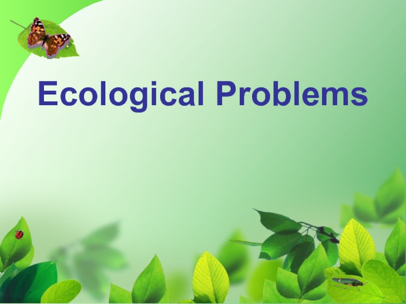 Ecological problems схема