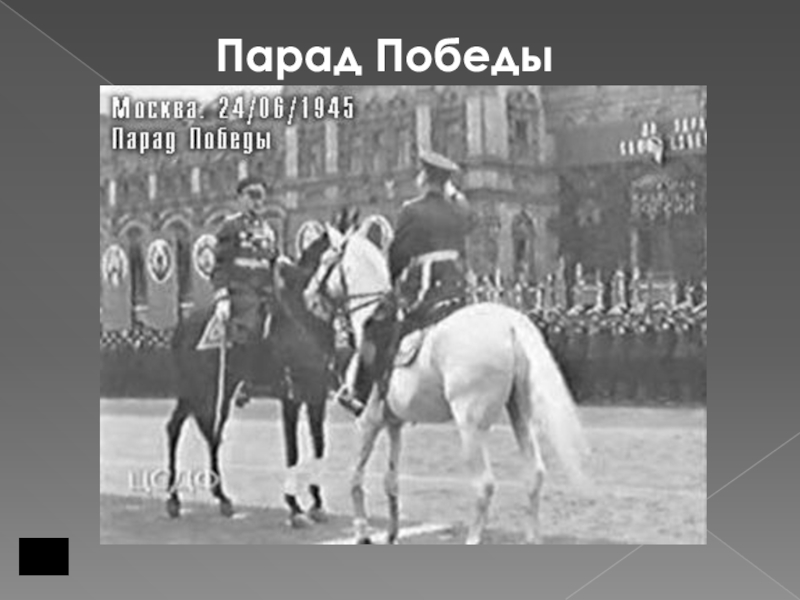 Жуков на параде победы 1945 фото