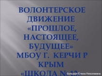 Презентация Волонтёрское движение в школа № 13