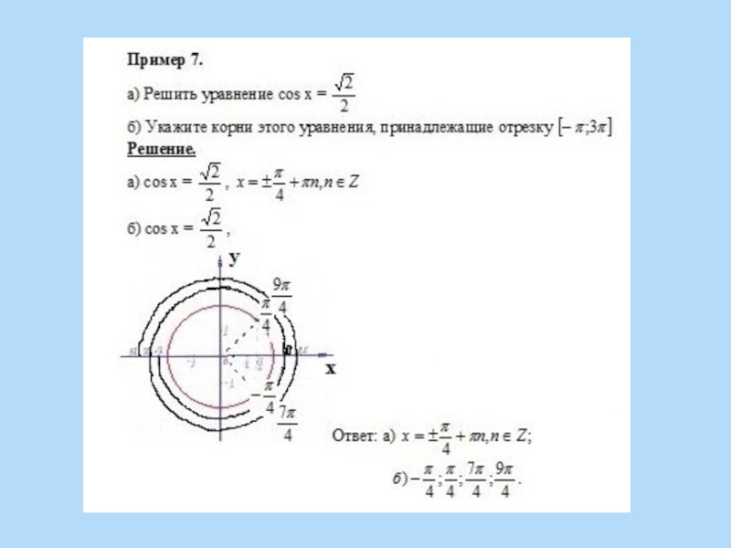 Способы отбора корней в тригонометрических уравнениях презентация