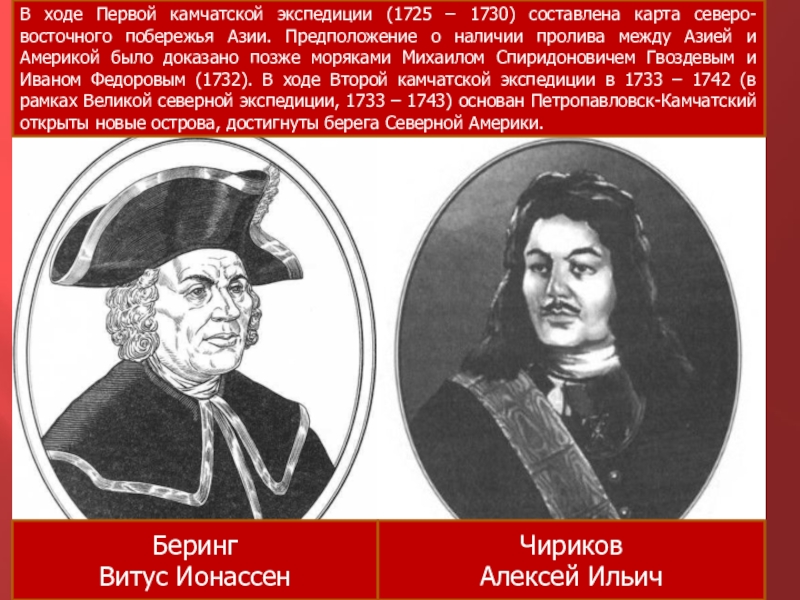 Укажите фамилию любого руководителя экспедиции которой посвящено изображение на монете 1733 1743