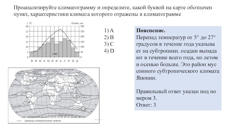 Анализ климатической карты