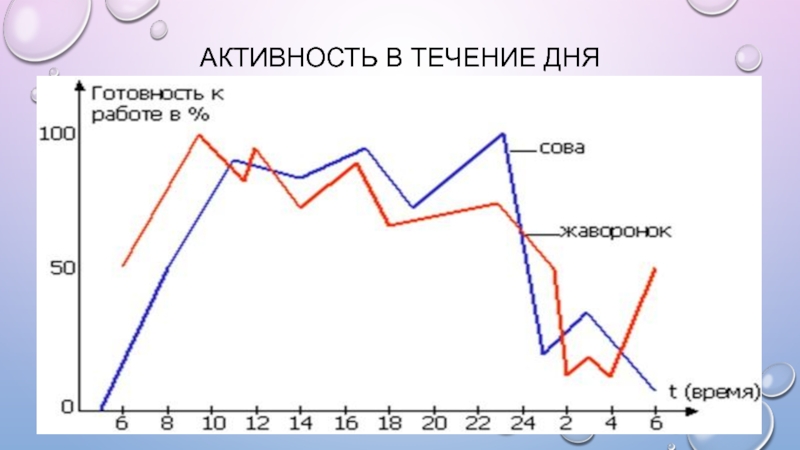 В течении дня поступят. Активность в течение дня. Активность человека в течение дня. График активности человека. График активности человека в течение дня.