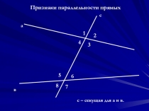 Презентация по геометрии 7 класс  Признаки параллельности прямых