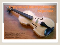 Презентация по музыке на тему Скрипка (5 класс)