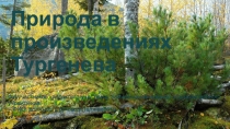 Презентация по литературе 7 класс на тему И.С.Тургенев-певец русской природы