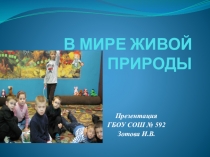 Презентация к внеклассному занятию В мире живой природы.