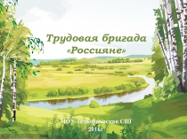 Отчёт о деятельности трудовой бригады Россияне 2016 год