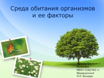 Презентация по биологии на тему: Среда обитания организмов и ее факторы (7 класс)
