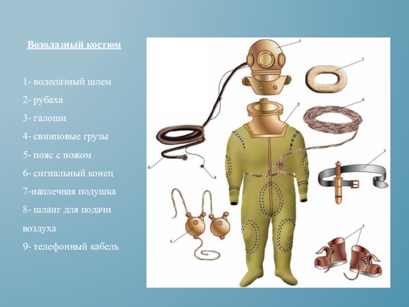 Водолазный костюм картинка для детей