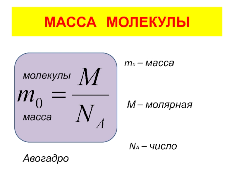 Количество молярной массы. Масса через число Авогадро. Масса молекулы формула. Масса одной молекулы формула. Молярная масса на число Авогадро.