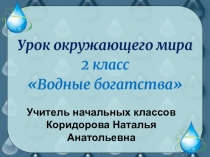 Презентация по окружающему миру на тему :Водные богатства (2 класс)