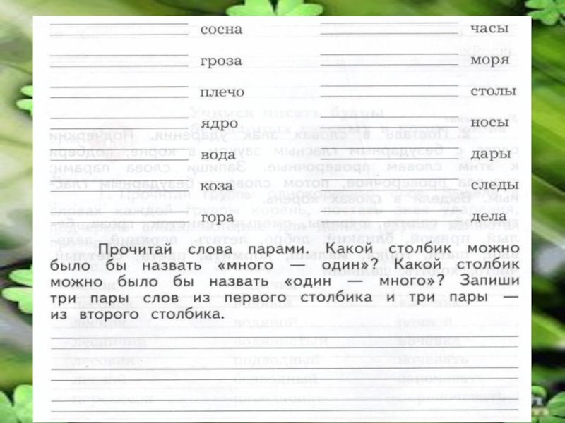 Подбери слова к схемам запиши слова в 3 столбика какое слово ты не записал почему