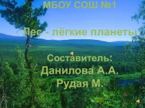 Презентация Лес - лёгкие планеты