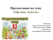 Презентация к уроку окружающего мира по теме Органы чувств (3 класс)