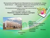 Презентация по темеПамятники природы, истории и культуры Архангельской области (РК)
